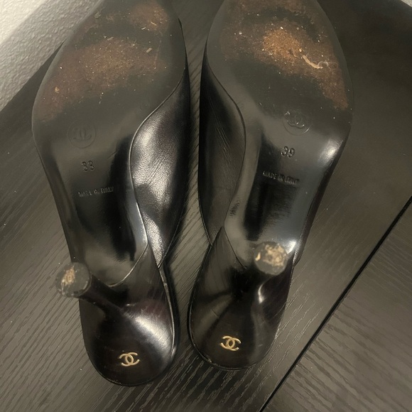 Vintage Chanel Black Mules - Picture 7 of 8
